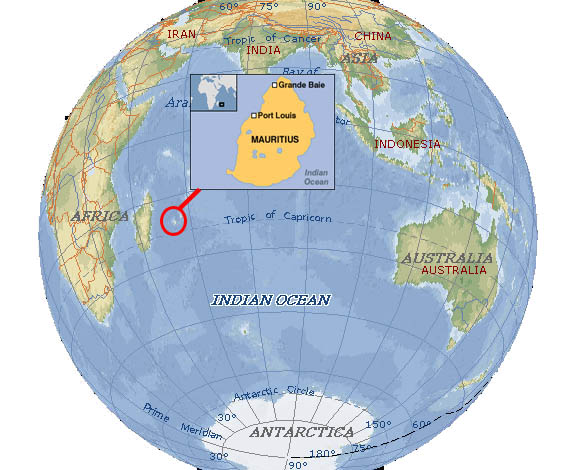 Mauritius Location Map
