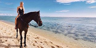 Horse Riding On Belle Mare Beach