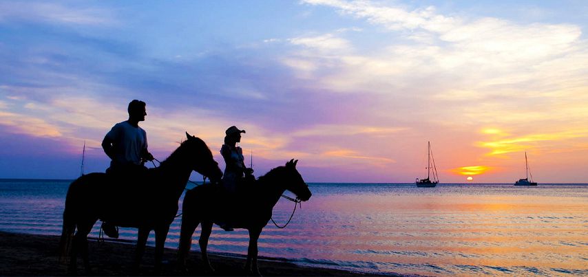 Romantic Sunset Horseback Ride on the Beach - Mauritius