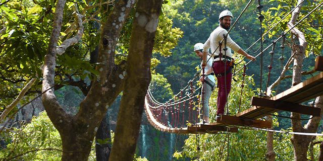 Ziplining & Nepalese Bridge - Lavilleon Adventure Park - Mauritius ...