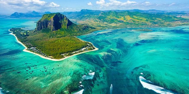 Mauritius Underwater Waterfall - Private Helicopter Tour - Mauritius ...