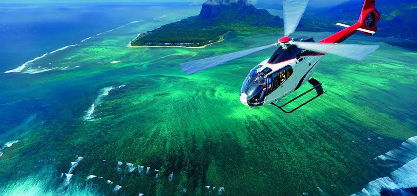 underwater waterfall helicopter