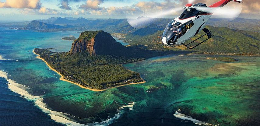 Mauritius Underwater Waterfall Helicopter Tour